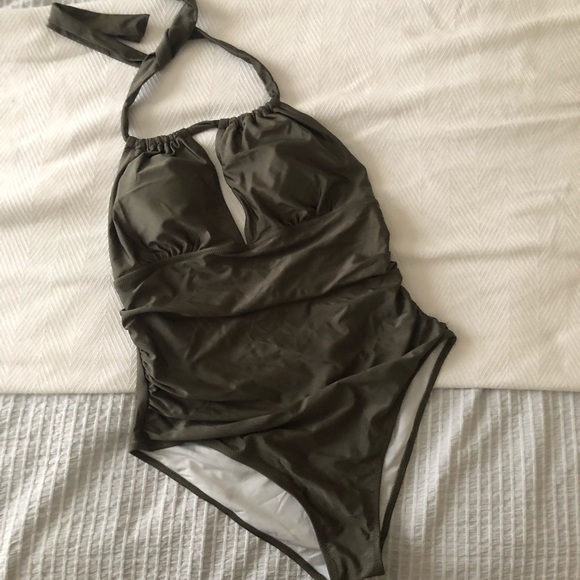 Olive Cupshe One Piece Swimsuit - Picture 1 of 3